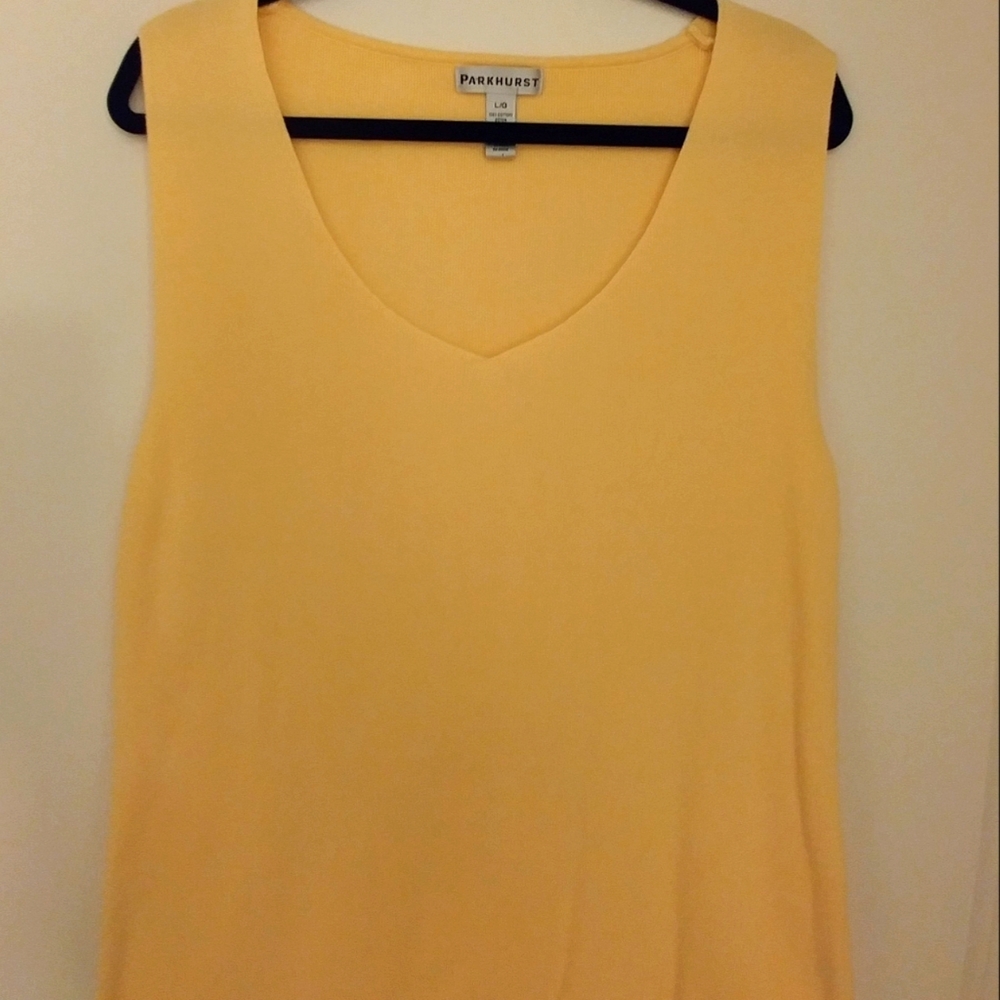 Yellow knit tank top
